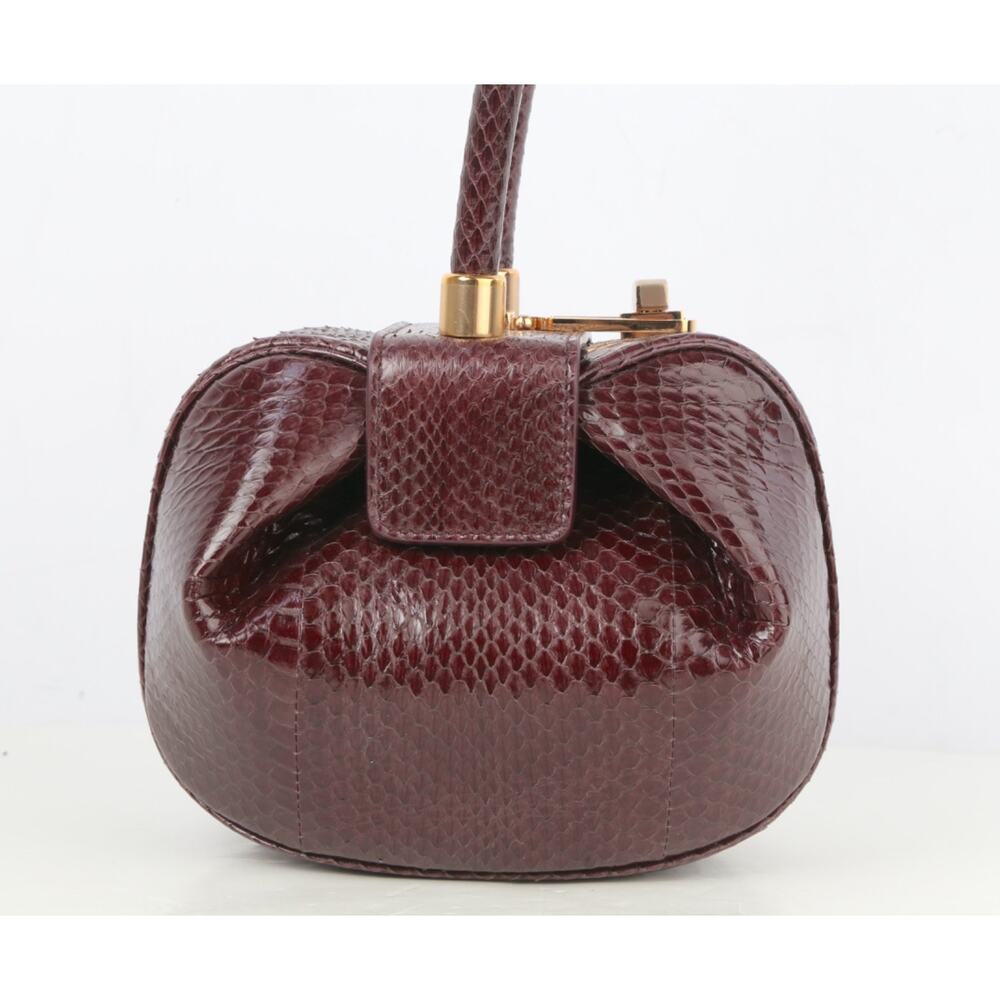 Gabriela Hearst Demi Bag Brown Snakeskin Leather Top Handle - Picture 4 of 16